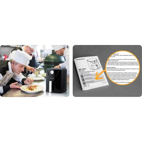 Frytkownica beztłuszczowa Air fryer Berdsen BD-654 czarna Frytkownica beztłuszczowa Air fryer Berdsen BD-654 czarna