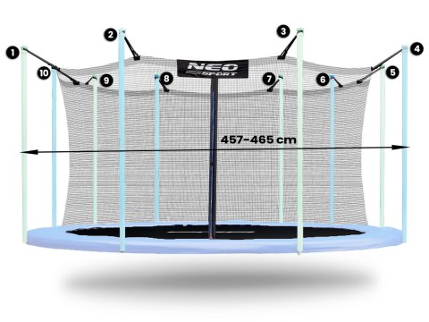 Siatka wewnętrzna Neosport 465cm 15ft 10sł Siatka wewnętrzna Neosport 465cm 15ft 10sł
