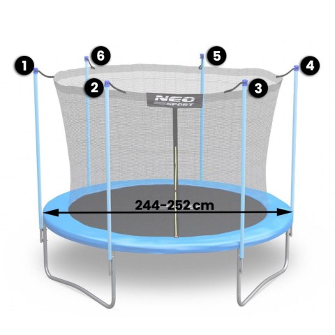 Siatka wewnętrzna do trampoliny 252cm 8ft Neo-Sport Siatka wewnętrzna do trampoliny 252cm 8ft Neo-Sport