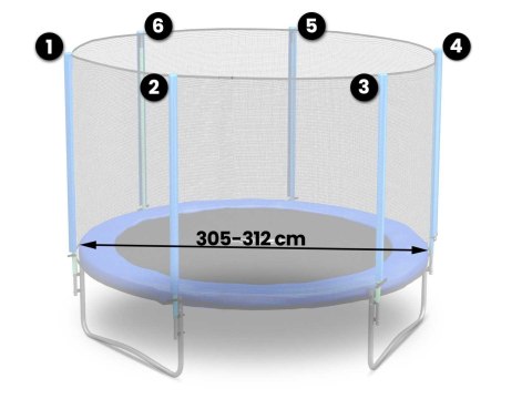 Siatka zewnętrzna do trampolin 312cm 10ft Neo-Sport Siatka zewnętrzna do trampolin 312cm 10ft Neo-Sport
