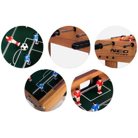 Stół do gry w piłkarzyki Neosport 70x37x62cm NS-802 drewniany Stół do gry w piłkarzyki Neosport 70x37x62cm NS-802 drewniany