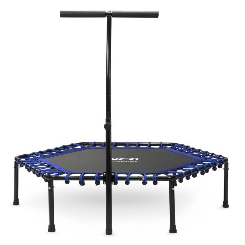 Trampolina fitness z uchwytem 127 cm Neo-Sport - sześciokątna niebieska Trampolina fitness z uchwytem 127 cm Neo-Sport - sześciokątna niebieska