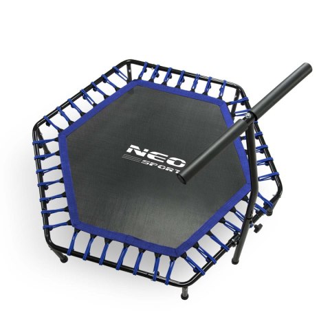 Trampolina fitness z uchwytem 127 cm Neo-Sport - sześciokątna niebieska Trampolina fitness z uchwytem 127 cm Neo-Sport - sześciokątna niebieska