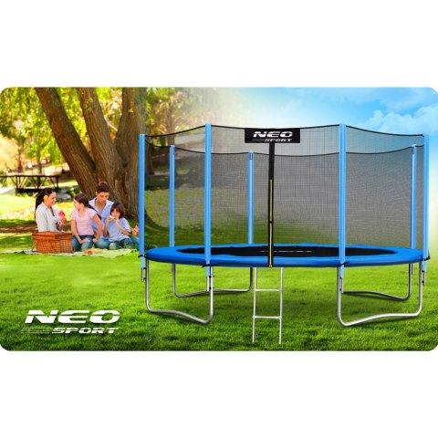 Trampolina ogrodowa 12ft/374cm z siatką zewnętrzną i drabinką Neo-Sport Trampolina ogrodowa 12ft/374cm z siatką zewnętrzną i drabinką Neo-Sport