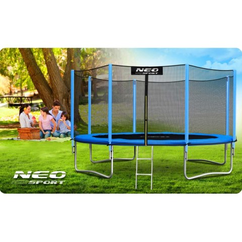 Trampolina ogrodowa 13ft/404cm z siatką zewnętrzną i drabinką Neo-Sport Trampolina ogrodowa 13ft/404cm z siatką zewnętrzną i drabinką Neo-Sport