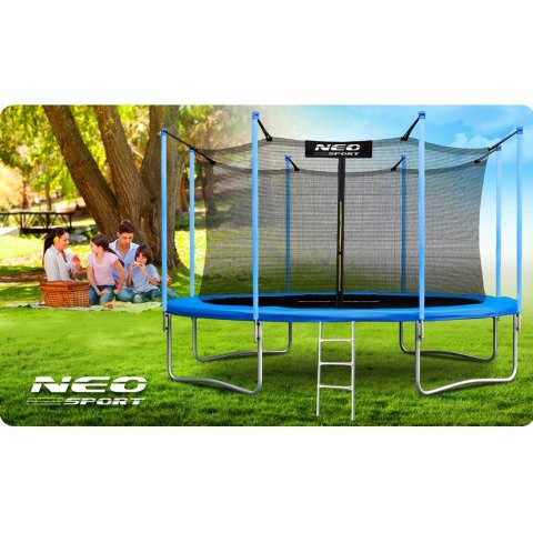Trampolina ogrodowa 15ft/465cm z siatką wewnętrzną i drabinką Neo-Sport Trampolina ogrodowa 15ft/465cm z siatką wewnętrzną i drabinką Neo-Sport