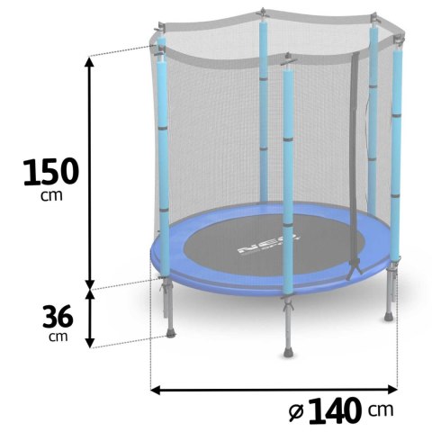 Trampolina ogrodowa dla dzieci 140 cm 4,5ft Neo-Sport Trampolina ogrodowa dla dzieci 140 cm 4,5ft Neo-Sport