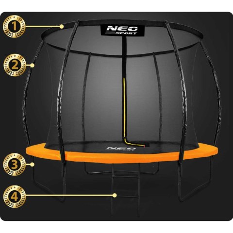Trampolina ogrodowa profilowana 8ft/252cm z siatką wewnętrzną Neo-Sport Trampolina ogrodowa profilowana 8ft/252cm z siatką wewnętrzną Neo-Sport