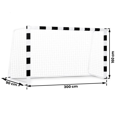 Bramka do piłki nożnej 300 x 160 x 90 cm NS-460 czarno-biała Bramka do piłki nożnej 300 x 160 x 90 cm NS-460 czarno-biała
