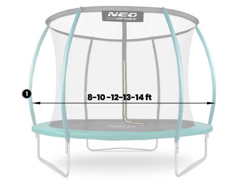 Słupek dolny do trampoliny typu C 8-14 ft zielony Neo-Sport Słupek dolny do trampoliny typu C 8-14 ft zielony Neo-Sport