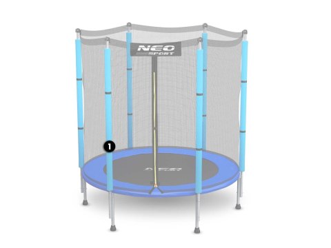 Słupek dolny do trampoliny z siatką zewnętrzną 4,5 ft niebieski Neo-Sport Słupek dolny do trampoliny z siatką zewnętrzną 4,5 ft niebieski Neo-Sport