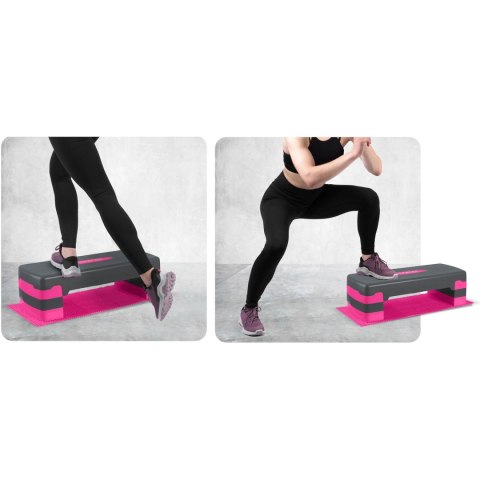 Step do ćwiczeń 3 stopnie NS-400 różowy Step do ćwiczeń 3 stopnie NS-400 różowy