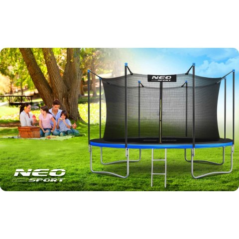 Trampolina ogrodowa 12ft/374cm z siatką wewnętrzną i drabinką Neo-Sport Trampolina ogrodowa 12ft/374cm z siatką wewnętrzną i drabinką Neo-Sport