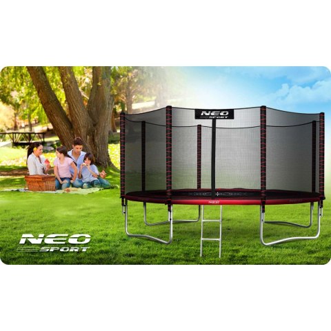 Trampolina ogrodowa 13ft/404cm z siatką zewnętrzną i drabinką Neo-Sport Trampolina ogrodowa 13ft/404cm z siatką zewnętrzną i drabinką Neo-Sport
