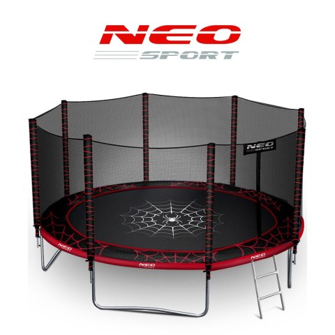 Trampolina ogrodowa 13ft/404cm z siatką zewnętrzną i drabinką Neo-Sport Trampolina ogrodowa 13ft/404cm z siatką zewnętrzną i drabinką Neo-Sport