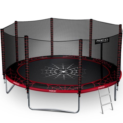 Trampolina ogrodowa 14ft/435cm z siatką zewnętrzną i drabinką Neo-Sport Trampolina ogrodowa 14ft/435cm z siatką zewnętrzną i drabinką Neo-Sport