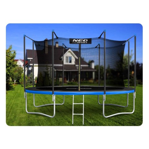 Trampolina ogrodowa 15ft/465cm z siatką wewnętrzną i drabinką Neo-Sport Trampolina ogrodowa 15ft/465cm z siatką wewnętrzną i drabinką Neo-Sport