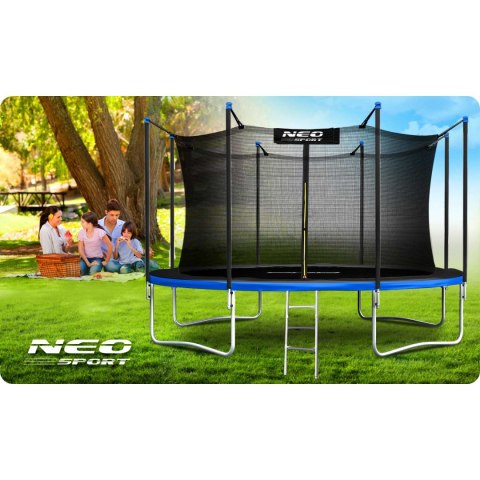 Trampolina ogrodowa 15ft/465cm z siatką wewnętrzną i drabinką Neo-Sport Trampolina ogrodowa 15ft/465cm z siatką wewnętrzną i drabinką Neo-Sport