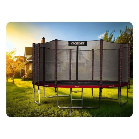 Trampolina ogrodowa 15ft/465cm z siatką zewnętrzną i drabinką Neo-Sport Trampolina ogrodowa 15ft/465cm z siatką zewnętrzną i drabinką Neo-Sport
