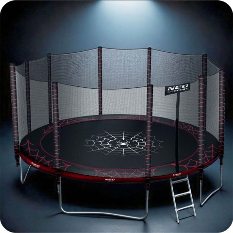 Trampolina ogrodowa 15ft/465cm z siatką zewnętrzną i drabinką Neo-Sport Trampolina ogrodowa 15ft/465cm z siatką zewnętrzną i drabinką Neo-Sport