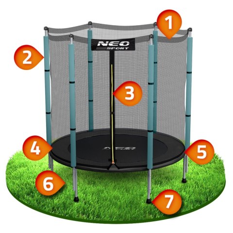 Trampolina ogrodowa dla dzieci 140 cm 4,5ft Neo-Sport Trampolina ogrodowa dla dzieci 140 cm 4,5ft Neo-Sport