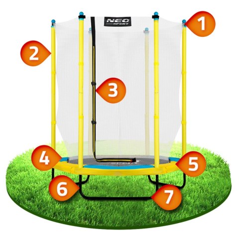 Trampolina ogrodowa dla dzieci 140 cm 4,5ft Neo-Sport Trampolina ogrodowa dla dzieci 140 cm 4,5ft Neo-Sport