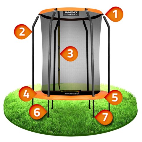 Trampolina ogrodowa dla dzieci 152 cm 5 ft Neo-Sport Trampolina ogrodowa dla dzieci 152 cm 5 ft Neo-Sport