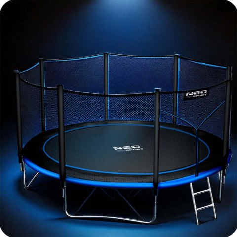 Trampolina ogrodowa 12ft/374cm z siatką zewnętrzną i drabinką Neo-Sport Trampolina ogrodowa 12ft/374cm z siatką zewnętrzną i drabinką Neo-Sport
