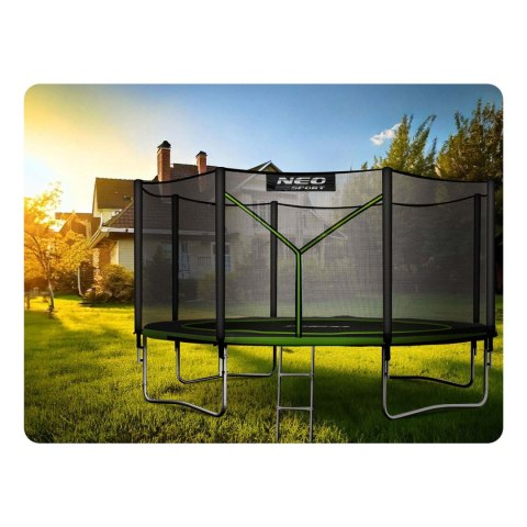 Trampolina ogrodowa 12ft/374cm z siatką zewnętrzną i drabinką Neo-Sport Trampolina ogrodowa 12ft/374cm z siatką zewnętrzną i drabinką Neo-Sport