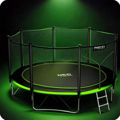Trampolina ogrodowa 12ft/374cm z siatką zewnętrzną i drabinką Neo-Sport Trampolina ogrodowa 12ft/374cm z siatką zewnętrzną i drabinką Neo-Sport