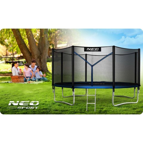 Trampolina ogrodowa 13ft/404cm z siatką zewnętrzną i drabinką Neo-Sport Trampolina ogrodowa 13ft/404cm z siatką zewnętrzną i drabinką Neo-Sport