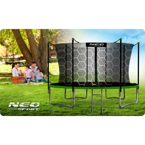 Trampolina ogrodowa 14ft/435cm z siatką wewnętrzną i drabinką Neo-Sport Trampolina ogrodowa 14ft/435cm z siatką wewnętrzną i drabinką Neo-Sport