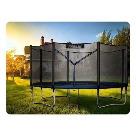 Trampolina ogrodowa 14ft/435cm z siatką zewnętrzną i drabinką Neo-Sport Trampolina ogrodowa 14ft/435cm z siatką zewnętrzną i drabinką Neo-Sport
