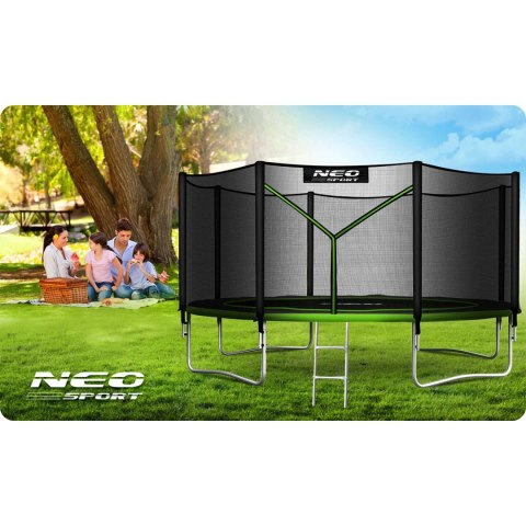 Trampolina ogrodowa 14ft/435cm z siatką zewnętrzną i drabinką Neo-Sport Trampolina ogrodowa 14ft/435cm z siatką zewnętrzną i drabinką Neo-Sport