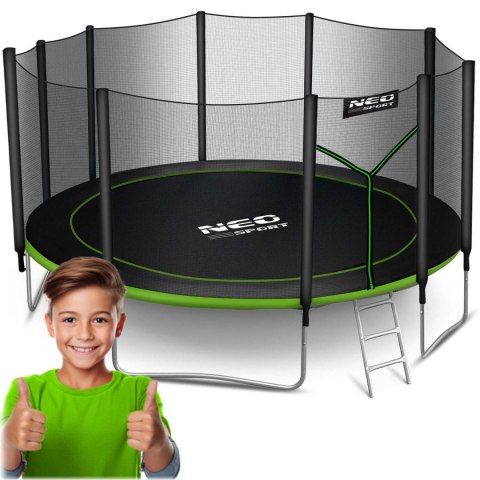 Trampolina ogrodowa 15ft/465cm z siatką zewnętrzną i drabinką Neo-Sport Trampolina ogrodowa 15ft/465cm z siatką zewnętrzną i drabinką Neo-Sport
