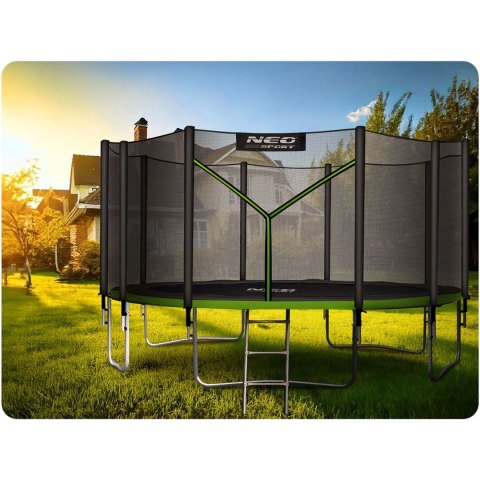 Trampolina ogrodowa 15ft/465cm z siatką zewnętrzną i drabinką Neo-Sport Trampolina ogrodowa 15ft/465cm z siatką zewnętrzną i drabinką Neo-Sport