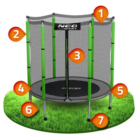 Trampolina ogrodowa dla dzieci 140 cm 4,5ft Neo-Sport Trampolina ogrodowa dla dzieci 140 cm 4,5ft Neo-Sport