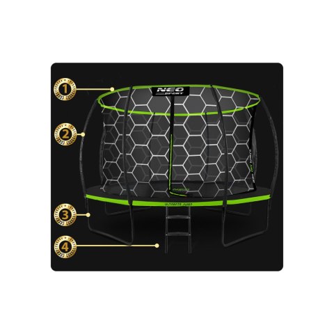 Trampolina ogrodowa profilowana 14ft/435cm z siatką wewnętrzną Neo-Sport Trampolina ogrodowa profilowana 14ft/435cm z siatką wewnętrzną Neo-Sport