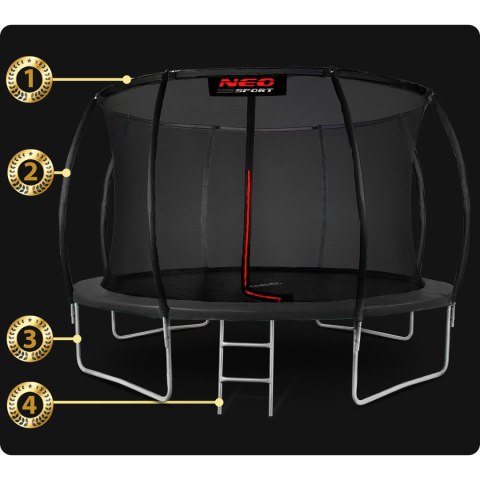 Trampolina ogrodowa profilowana 14ft/435cm z siatką wewnętrzną Neo-Sport Trampolina ogrodowa profilowana 14ft/435cm z siatką wewnętrzną Neo-Sport