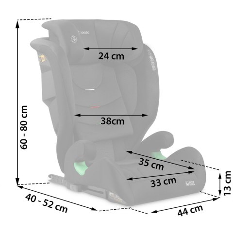 Fotelik samochodowy Nukido Louis Soft czarny 15-36 kg ISOFIX Fotelik samochodowy Nukido Louis Soft czarny 15-36 kg ISOFIX