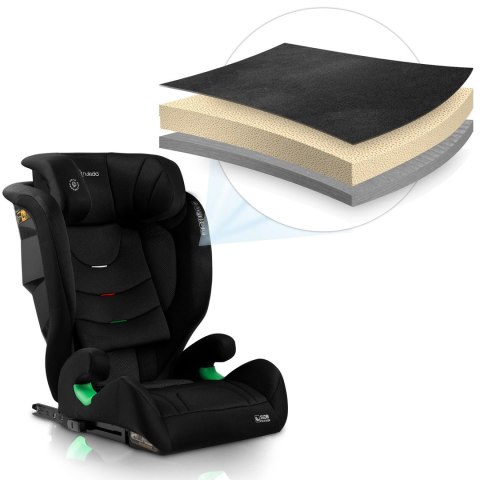 Fotelik samochodowy Nukido Louis Soft czarny 15-36 kg ISOFIX Fotelik samochodowy Nukido Louis Soft czarny 15-36 kg ISOFIX