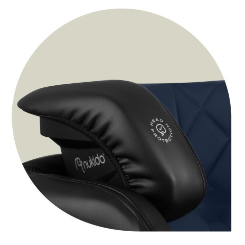 Fotelik samochodowy Nukido Louis czarno-granatowy 15-36 kg ISOFIX Fotelik samochodowy Nukido Louis czarno-granatowy 15-36 kg ISOFIX