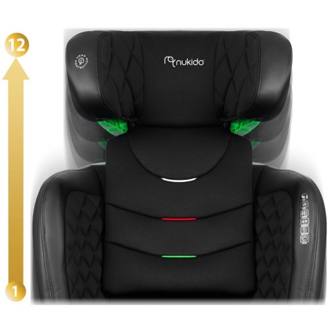 Fotelik samochodowy Nukido Louis czarny 15-36 kg ISOFIX Fotelik samochodowy Nukido Louis czarny 15-36 kg ISOFIX
