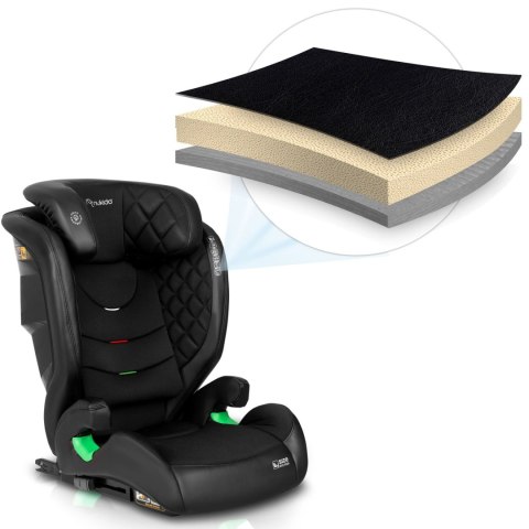 Fotelik samochodowy Nukido Louis czarny 15-36 kg ISOFIX Fotelik samochodowy Nukido Louis czarny 15-36 kg ISOFIX