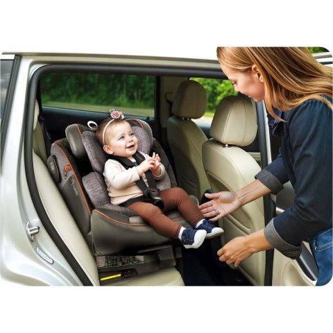 Fotelik samochodowy Nukido Prestige Line czarno-szary 0-36 kg ISOFIX Fotelik samochodowy Nukido Prestige Line czarno-szary 0-36 kg ISOFIX