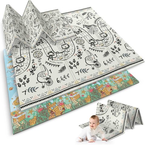 Mata piankowa edukacyjna składana 200 x 180 x 1 cm Nukido NK-340 ocean-safari Mata piankowa edukacyjna składana 200 x 180 x 1 cm Nukido NK-340 ocean-safari