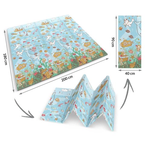 Mata piankowa edukacyjna składana 200 x 180 x 1 cm Nukido NK-340 ocean-ziemia Mata piankowa edukacyjna składana 200 x 180 x 1 cm Nukido NK-340 ocean-ziemia