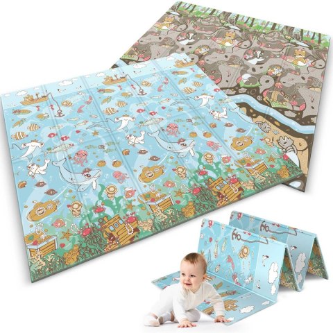 Mata piankowa edukacyjna składana 200 x 180 x 1 cm Nukido NK-340 ocean-ziemia Mata piankowa edukacyjna składana 200 x 180 x 1 cm Nukido NK-340 ocean-ziemia