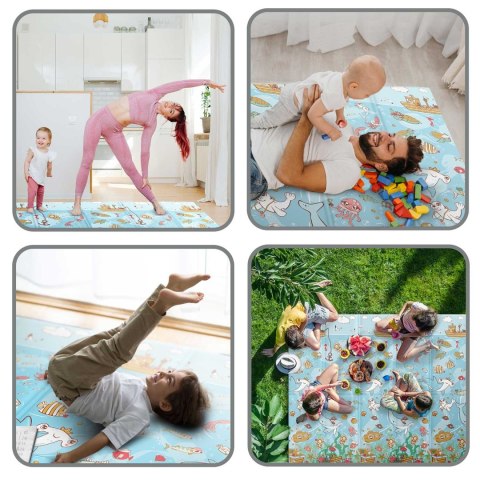 Mata piankowa edukacyjna składana 200 x 180 x 1 cm Nukido NK-340 ocean-ziemia Mata piankowa edukacyjna składana 200 x 180 x 1 cm Nukido NK-340 ocean-ziemia
