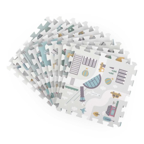 Mata piankowa puzzle 120x120cm + piankowe figurki Nukido Town Mata piankowa puzzle 120x120cm + piankowe figurki Nukido Town